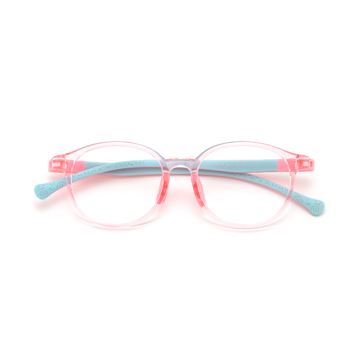 Arlo kids prescription glasses in Pink, front view