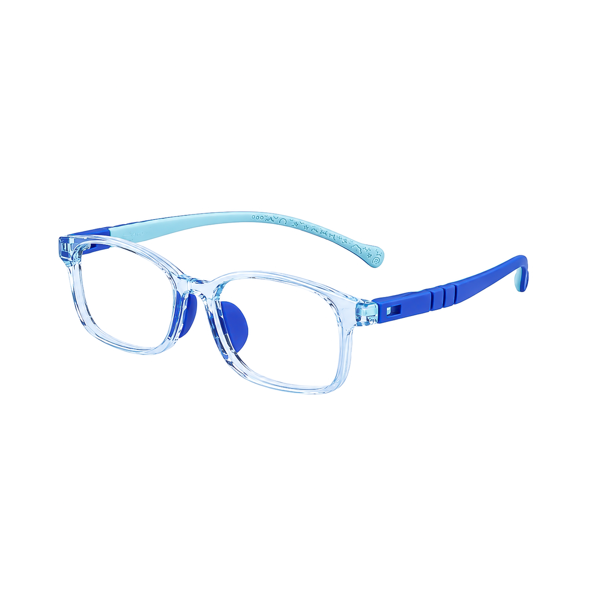 Mila kids prescription glasses in Blue, product view 2