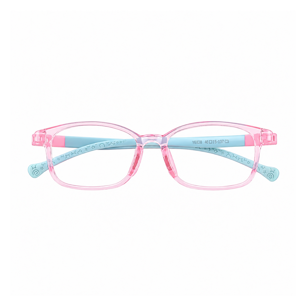 Mila kids prescription glasses in Pink, front view