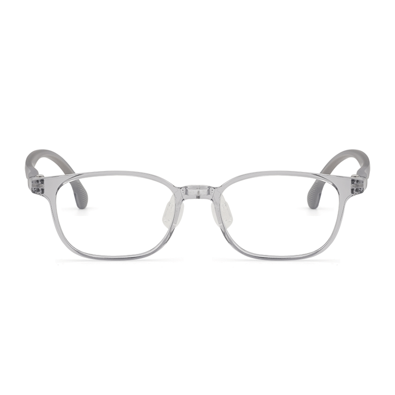 Cora kids prescription glasses in Grey, front view