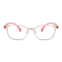Cora kids prescription glasses in Pink, front view