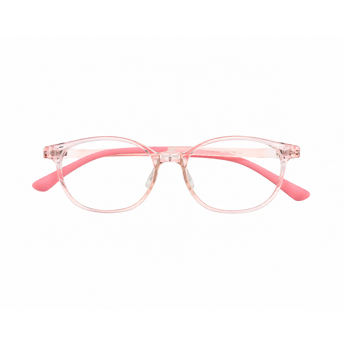 Eden kids prescription glasses in Pink, front view