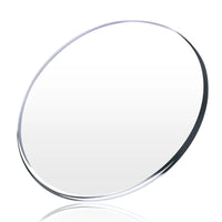 Circular lens with dark outer rim, no coating finish