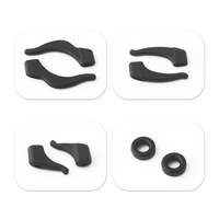 Black anti-slip glasses ear hooks, four accessory views